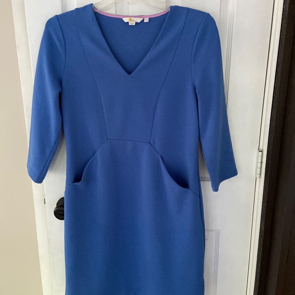 Boden Beautiful Blue Dress size 10 with Pockets Exc - Picture 1 of 9
